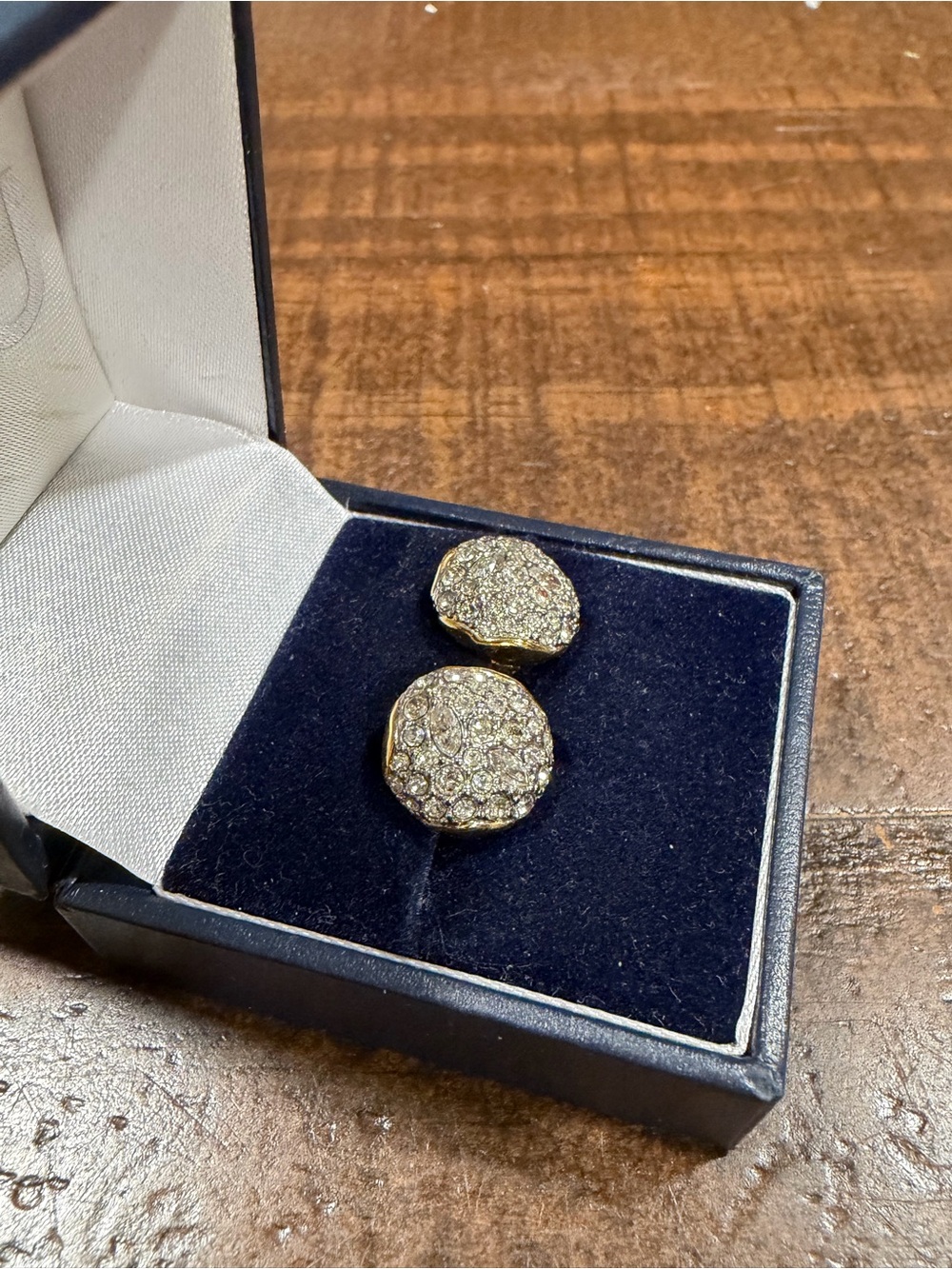 ALEXIS BITTAR SOLARES Crystal Cluster Round Stud Earrings - Silver Tone - Picture 6 of 6
